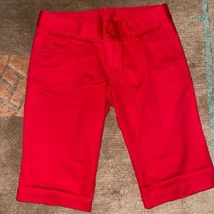 Lacoste Chino Bermuda Shorts Red Women Size 40